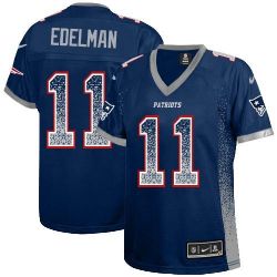 Cheap Julian Edelman Patriots Women Jersey From China Blue Drift Fashion I #11