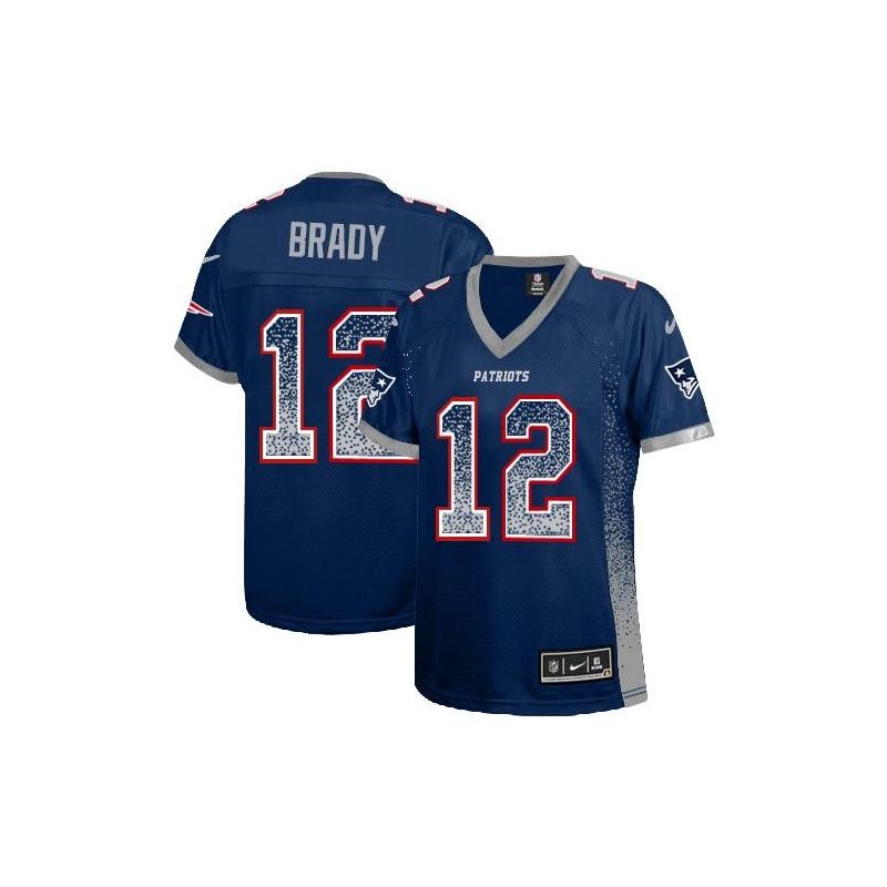 Cheap Tom Brady Patriots Women Jersey From China Blue Drift Fashion I #12