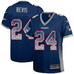Cheap Darrelle Revis Patriots Women Jersey From China Blue Drift Fashion I #24