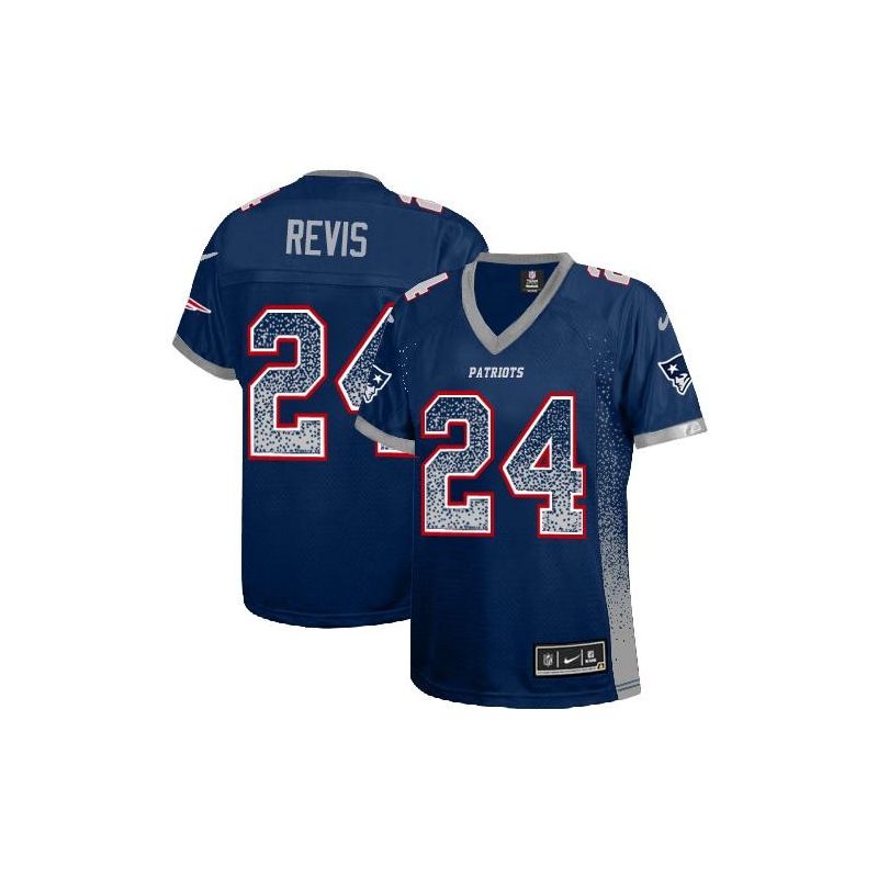 Cheap Darrelle Revis Patriots Women Jersey From China Blue Drift Fashion I #24