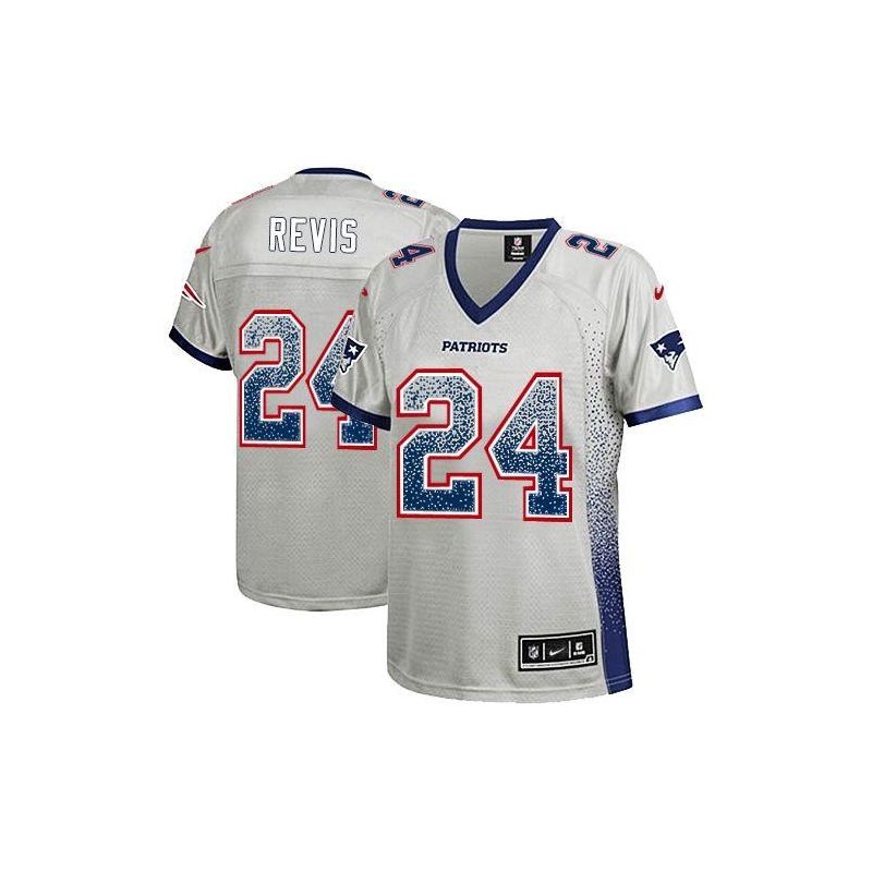 Cheap Darrelle Revis Patriots Women Jersey From China Grey Drift Fashion I #24