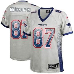 Cheap Rob Gronkowski Patriots Women Jersey From China Grey Drift Fashion I #87