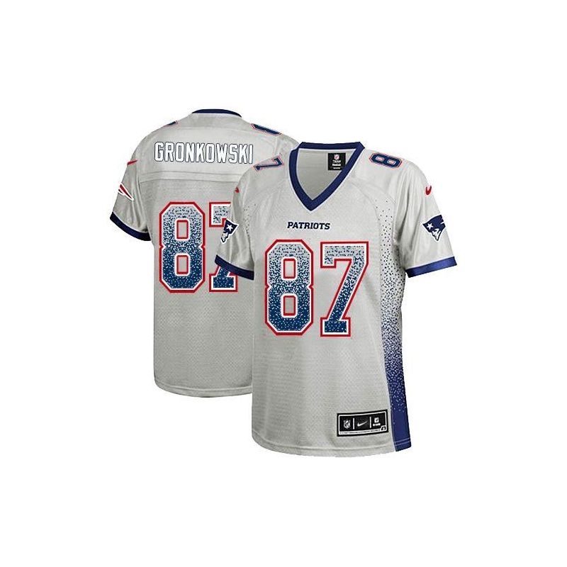 Cheap Rob Gronkowski Patriots Women Jersey From China Grey Drift Fashion I #87