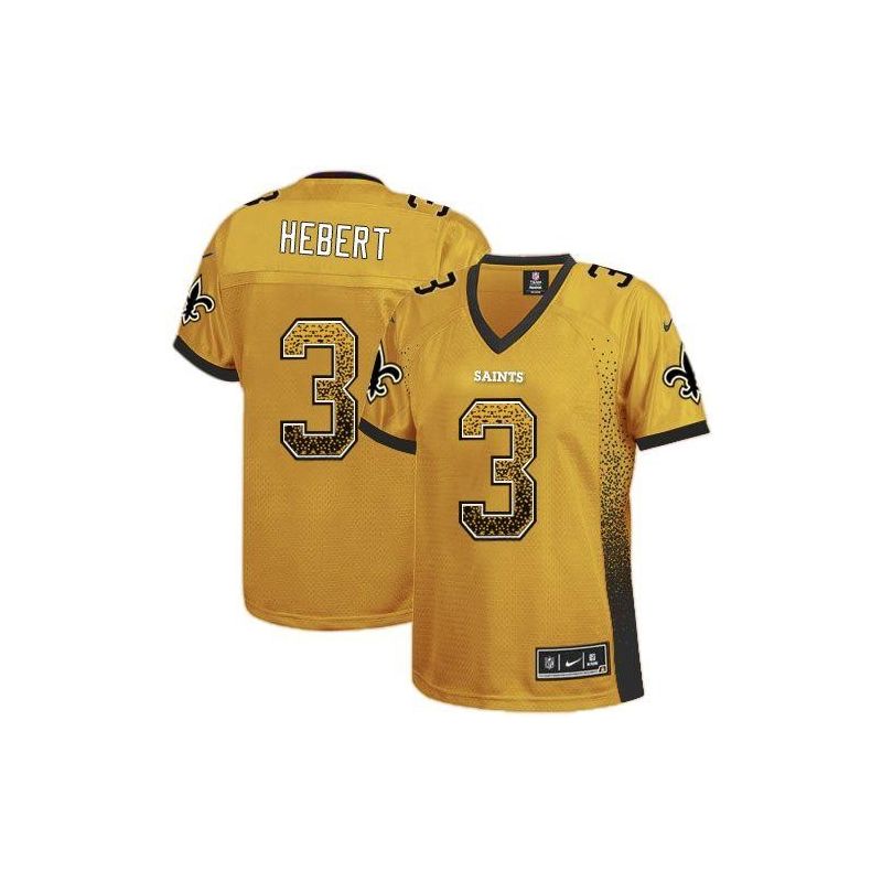 Cheap Bobby Hebert Saints Women Jersey From China Golden Drift Fashion I #3