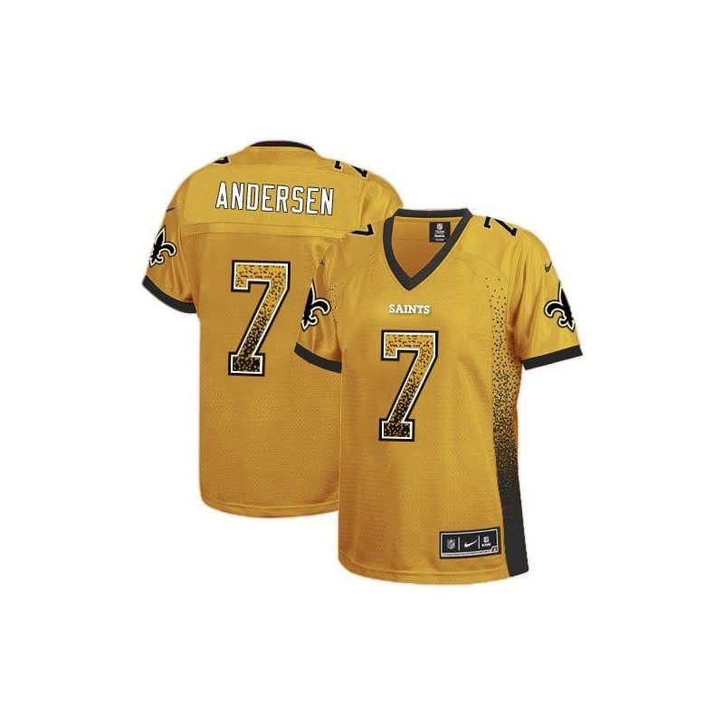 Cheap Morten Andersen Saints Women Jersey From China Golden Drift Fashion I #7