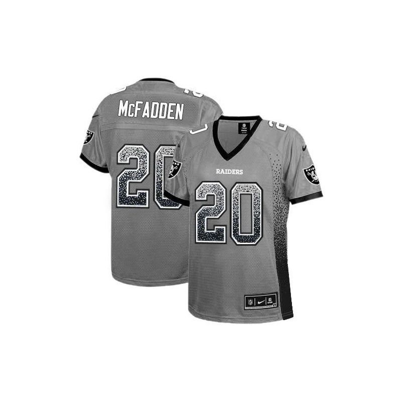 Cheap Darren McFadden Raiders Women Jersey From China Grey Drift Fashion I #20