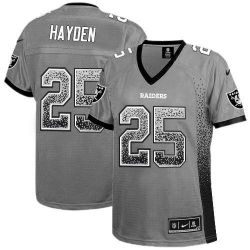 Cheap DJ Hayden Raiders Women Jersey From China Grey Drift Fashion I #25