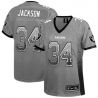Cheap Bo Jackson Raiders Women Jersey From China Grey Drift Fashion I #34