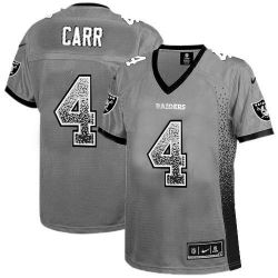 Cheap Derek Carr Raiders Women Jersey From China Gray Drift Fashion I #4