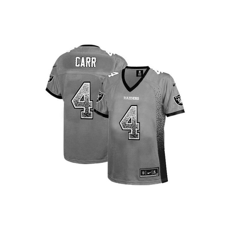Cheap Derek Carr Raiders Women Jersey From China Gray Drift Fashion I #4
