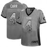 Cheap Derek Carr Raiders Women Jersey From China Gray Drift Fashion I #4
