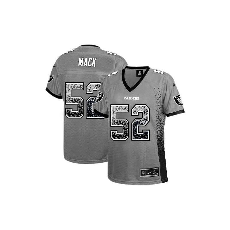 Cheap Khalil Mack Raiders Women Jersey From China Grey Drift Fashion I #52