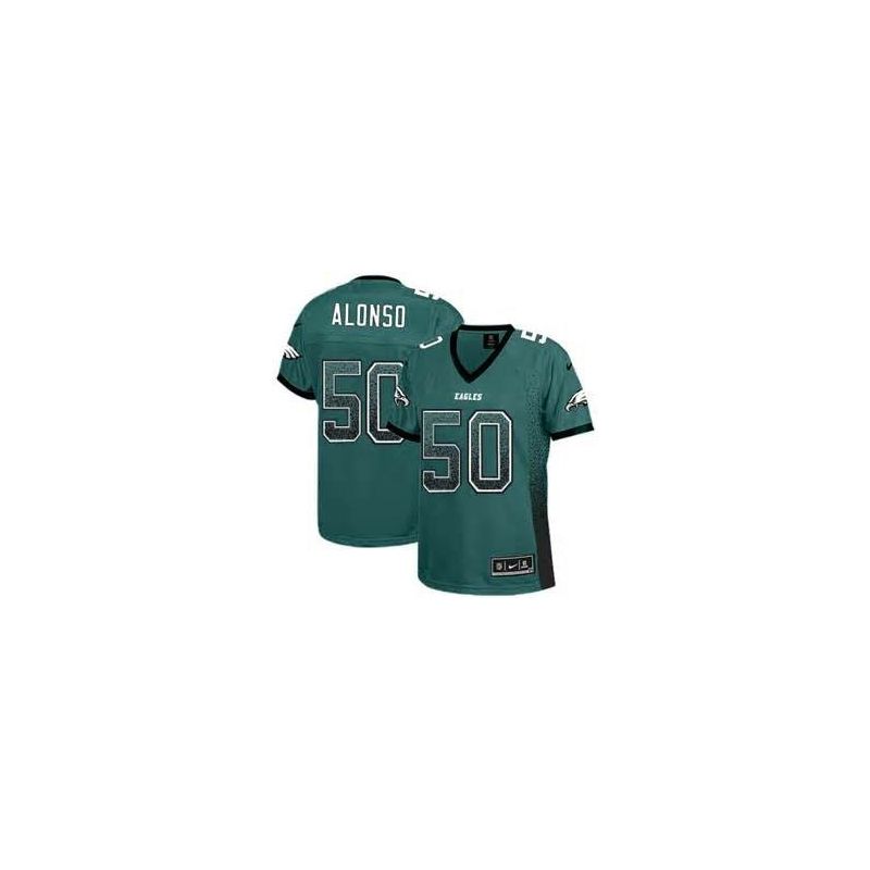 Cheap Kiko Alonso Eagles Women Jersey From China Green Drift Fashion I #50