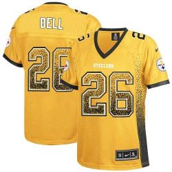 Cheap LeVeon Bell Steelers Women Jersey From China Golden Drift Fashion I #26