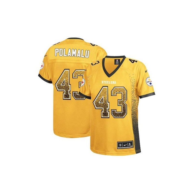 Cheap Troy Polamalu Steelers Women Jersey From China Golden Drift Fashion I #43
