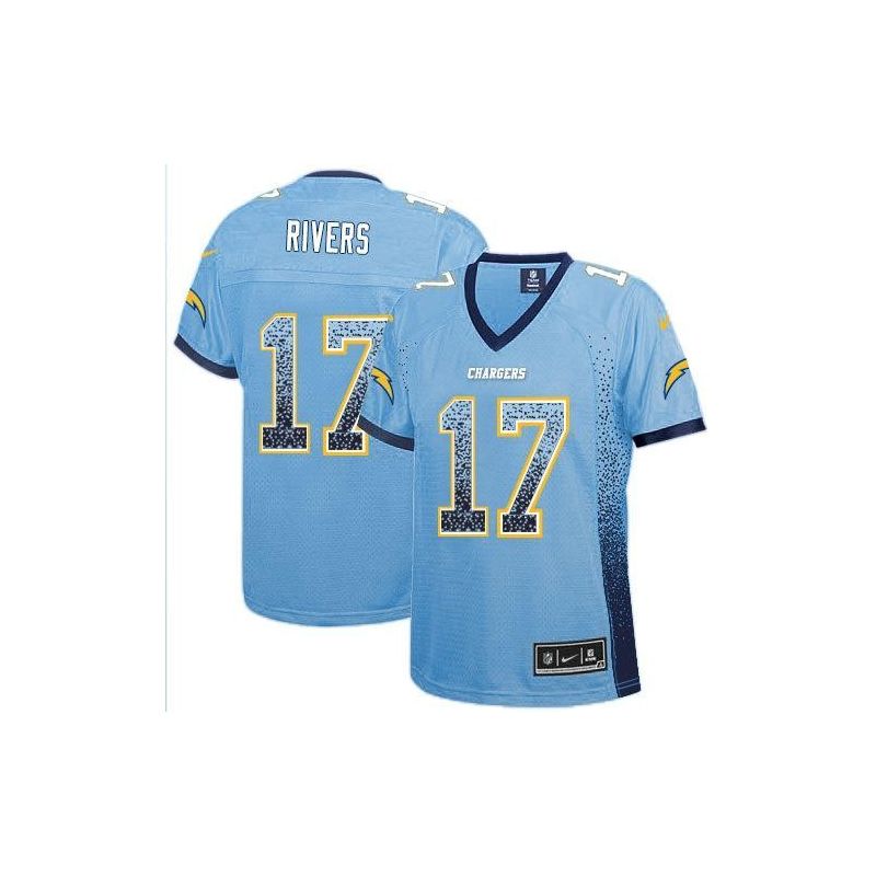 Cheap Philip Rivers Chargers Women Jersey From China Light-Blue Drift Fashion I #17