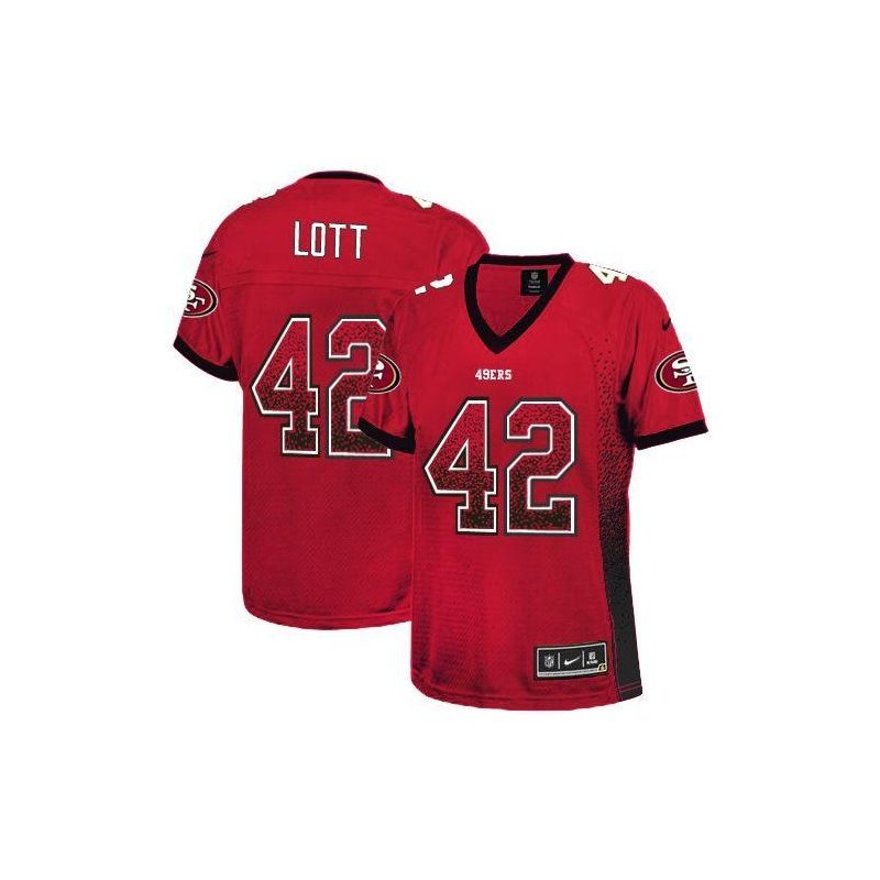 Cheap Ronnie Lott 49ers Women Jersey From China Red Drift Fashion I #42