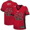 Cheap Ronnie Lott 49ers Women Jersey From China Red Drift Fashion I #42