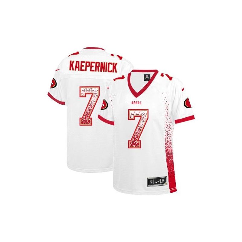 Cheap Colin Kaepernick 49ers Women Jersey From China White Drift Fashion I #7