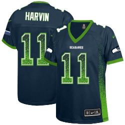 Cheap Percy Harvin Seahawks Women Jersey From China Blue Drift Fashion I #11