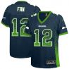 Cheap 12th Fan Seahawks Women Jersey From China Blue Drift Fashion I #12