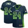 Cheap Marshawn Lynch Seahawks Women Jersey From China Blue Drift Fashion I #24