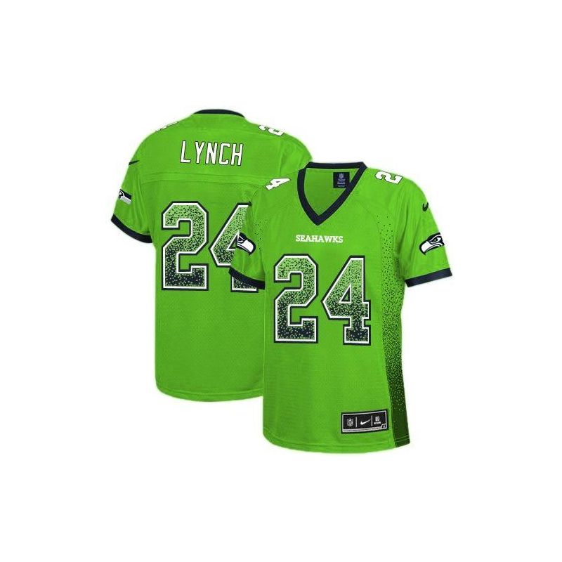 Cheap Marshawn Lynch Seahawks Women Jersey From China Green Drift Fashion I #24