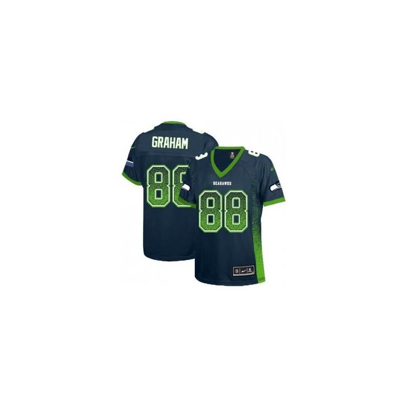 Cheap Jimmy Graham Seahawks Women Jersey From China Blue Drift Fashion I #88