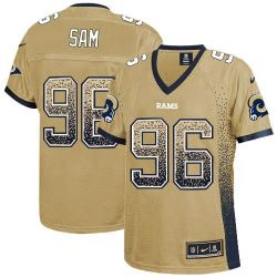 Cheap Michael Sam Rams Women Jersey From China Golden Drift Fashion I #96