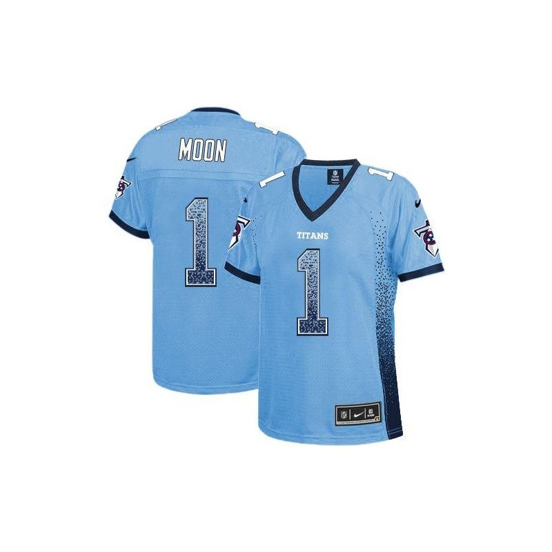 Cheap Warren Moon Titans Women Jersey From China Blue Drift Fashion I #1