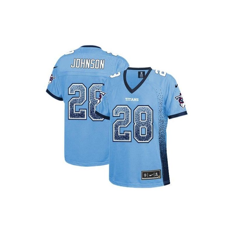 Cheap Chris Johnson Titans Women Jersey From China Blue Drift Fashion I #28
