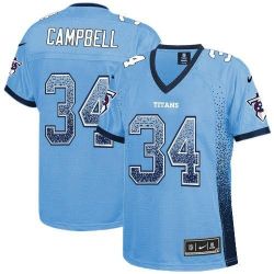 Cheap Earl Campbell Titans Women Jersey From China Blue Drift Fashion I #34