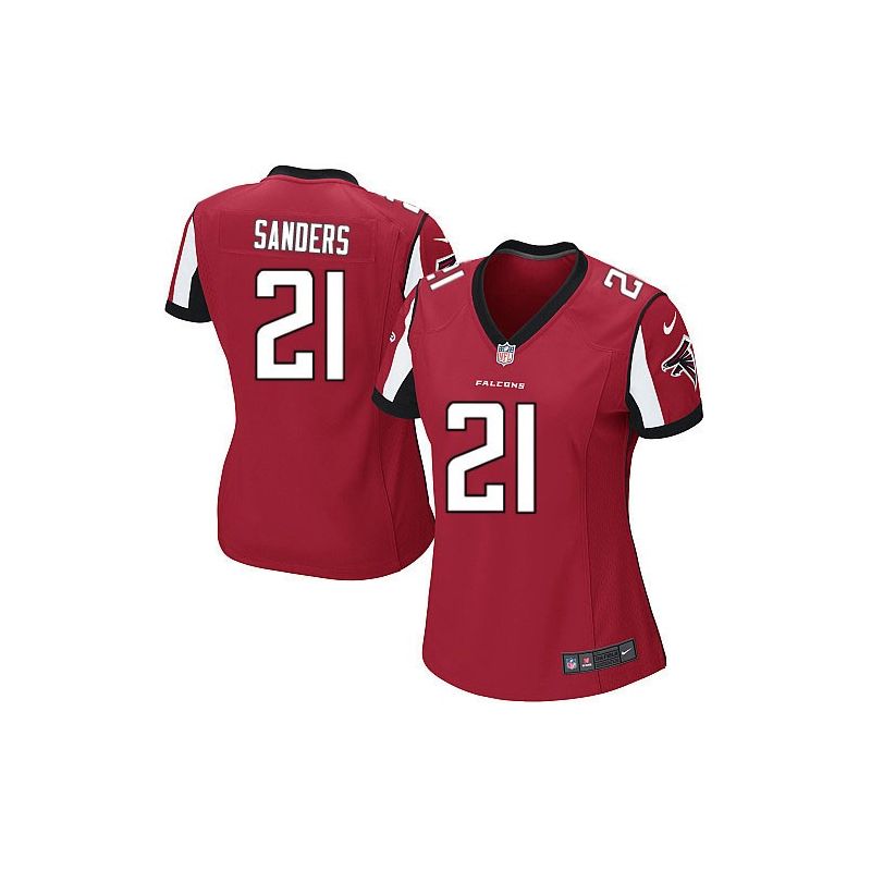 Cheap Deion Sanders Falcons Women Jersey From China Red Game #21