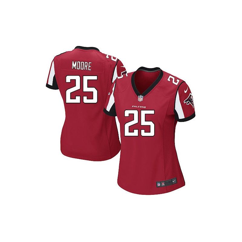 Cheap William Moore Falcons Women Jersey From China Red Game #25