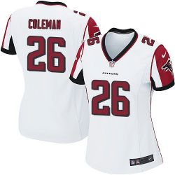 Cheap Tevin Coleman Falcons Women Jersey From China White Game #26