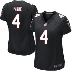 Cheap Brett Favre Falcons Women Jersey From China Black Game #4