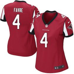 Cheap Brett Favre Falcons Women Jersey From China Red Game #4