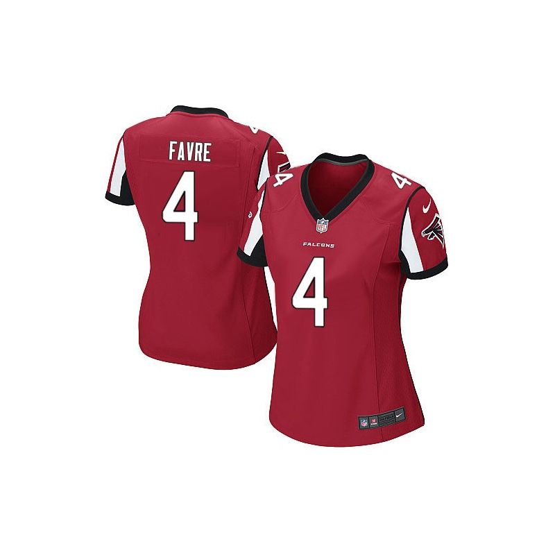 Cheap Brett Favre Falcons Women Jersey From China Red Game #4