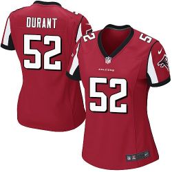 Cheap Justin Durant Falcons Women Jersey From China Red Game #52