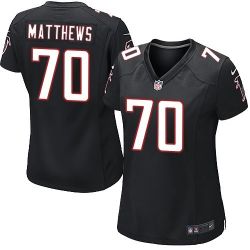 Cheap Jake Matthews Falcons Women Jersey From China Black Game #70