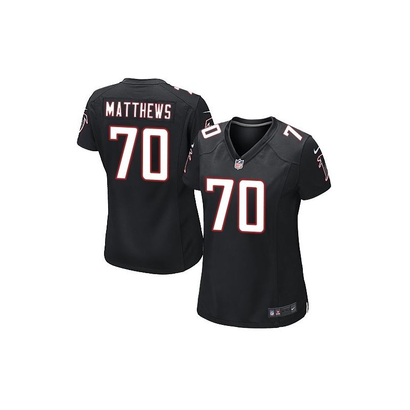 Cheap Jake Matthews Falcons Women Jersey From China Black Game #70