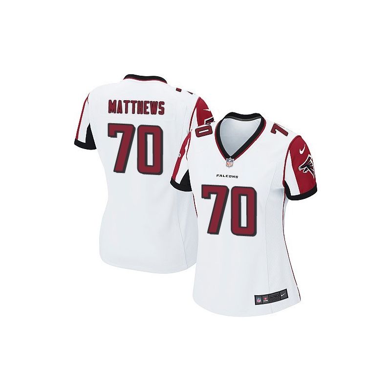 Cheap Jake Matthews Falcons Women Jersey From China White Game #70