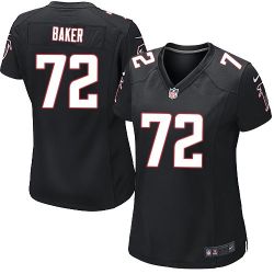 Cheap Sam Baker Falcons Women Jersey From China Black Game #72