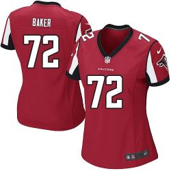 Cheap Sam Baker Falcons Women Jersey From China Red Game #72