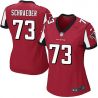 Cheap Ryan Schraeder Falcons Women Jersey From China Red Game #73