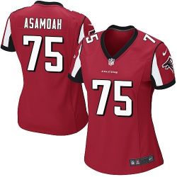 Cheap Jon Asamoah Falcons Women Jersey From China Red Game #75