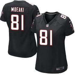 Cheap Tony Moeaki Falcons Women Jersey From China Black Game #81