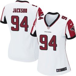 Cheap Tyson Jackson Falcons Women Jersey From China White Game #94