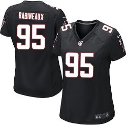 Cheap Jonathan Babineaux Falcons Women Jersey From China Black Game #95