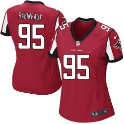 Cheap Jonathan Babineaux Falcons Women Jersey From China Red Game #95